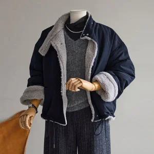 (안나앤모드) tamin 스트링 배색 양털 자켓 [자켓EAN38]