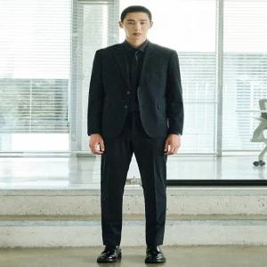 [STCO] Motion-Free 시그니쳐 수트 셋업 네이비 (슬림핏)-SSJUCB2SSN_SSLUCB2SSN