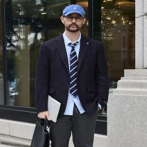 [STCO] [BLACK LABEL] REDA 하운드투스 자켓 바이올렛 (릴렉스핏)-SJAUD91NCV