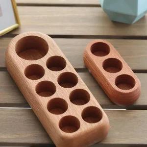 도장 꽂이 도장함 사무실 사각 나무 거치대 부동산 직인보관함