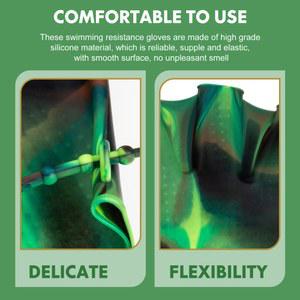 1쌍 조절 가능한 수영장 장갑 수영에 적합한 저항력 강화 근육 강화 물 피트니스 수업 용품