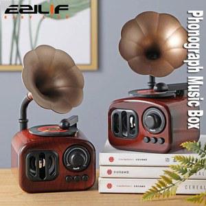 뮤직박스 레트로 축음기 뮤직박스 장식, 뮤지컬 상자, 테이블 책상 장식, 발렌타인 데이 선물