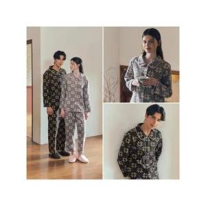 [솔브]비너스 가볍고 따뜻한 폴라폴리스 노르딕 나염 커플파자마 잠옷 세트 VPA4557M VP.._P412393630