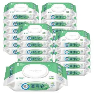 갤러리아 깨끗한나라 물티슈 퓨어 그린 캡형 100매 24팩