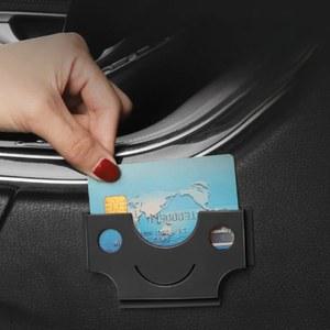 자동차 카드 보관 거치대 휴대용 카드 보관 케이스 붙여넣기 마운트, 자동차 인테리어 정리함, Voiture 액세서리, 1PC