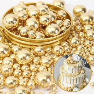 85g 미니 골드 볼 케이크 토퍼 케이크 컵케익 케이크 아이스크림 크리스마스 생일 Babyshower 웨딩 장식 장식
