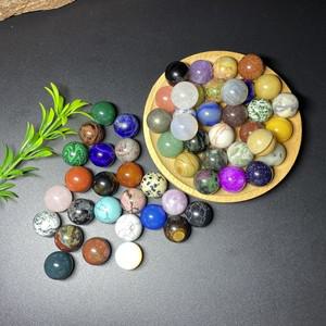 S35 천연 16mm 희귀 석 미니 소형 크리스탈 볼 라운드 비즈 레이키 힐링 쿼츠 자수정 마노 미네랄 표본