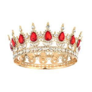 1PC 아름다운 크리스탈 대형 크라운 케이크 장식 크라운 케이크 토퍼 Gril 생일 파티 케이크 장식