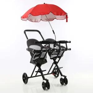 쌍둥이 경량형 연년생 2인승 블랙 유모카 2인 트윈