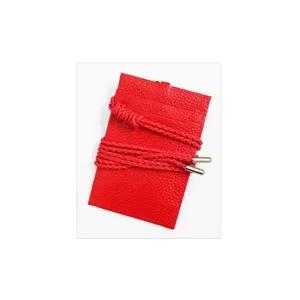 출퇴근 카드 홀더 가죽 출입 목걸이 카드지갑 레드