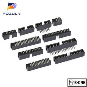 5PCS DIP 6P 8P 10P 12P 20P 24P 34P 40P 50Pin 2.54mm 남성 소켓 스트레이트 idc 박스 헤더 PCB 커넥터 이