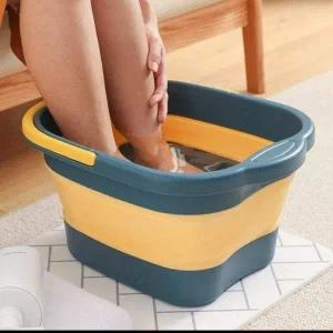 [골드스마일]휴대용 족욕통 발마사지 대야 바구니 접이식