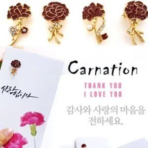 [골드스마일]선물상자 도금 용돈봉투 브로치 아버지선불 카네이션