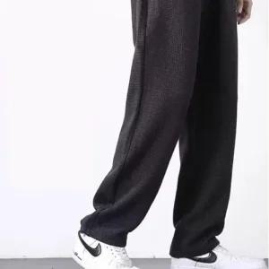 [라일리의류] Rly 남성 와플 허리밴딩팬츠 세미 와이드 트레이닝 팬