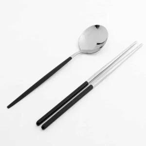 캠핑 휴대용 수저 조용한 식사 도구 소음 없는 야외용 집합