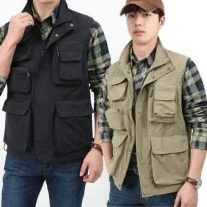 패션조끼 포켓 작업 캠 남자 밀리터리 바람 등산 막이 낚시 조끼