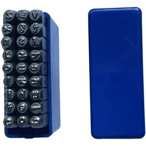 금속 마킹 및 DIY 보석 제작용 헤비 듀티 스틸 스탬프 세트 27개, 문자, 숫자 기호 포함, 케이스