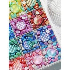 결제도장 DIY 씰링 혼합 변색 물고기 환상 그라디언트 도장 스탬프 스카프북 야광 오각형 파이어