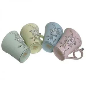 패턴 도자기 커피잔 카페용 컵