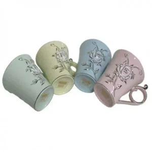 [골드스마일]패턴 도자기 커피잔 카페용 컵