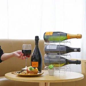 [골드스마일]투명 와인랙 쌓이는 와인 보관 스태커 블럭형 저장 선반