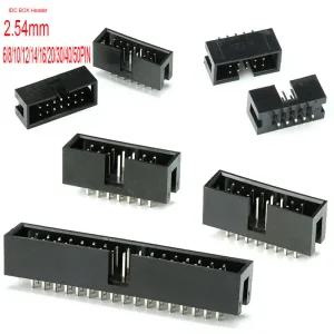 DP단자 10개 dip 6P 10P 20P 26P 34P 40P 핀 254MM 피치 남성 소켓 idc 박스 헤더 PCB 커넥터 이중 행 DC3