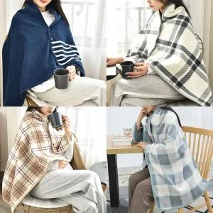 극세사스냅담요 똑딱이 망토 밍크 무릎 블랭킷 Hfq7+6MAS