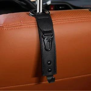 쿠퍼용 앞좌석 차 미니 내부 걸이 가죽 정리함 1PC 자동 레스트 후드핀 고정 수납