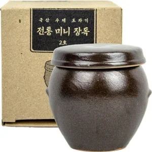 [셀러에이드]전통 수공예 도자기 장독 보관함 미니 장독대