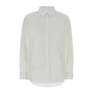 화이트 포플린 버튼 프런트 셔츠 8120787 A1464