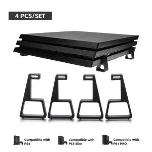 게임패드거치대 PS4 4개 쿨링 수평 브라켓 Slim Pro 스탠드 피트 높이기 거치대 걸이 걸게 홀더 스탠드베이