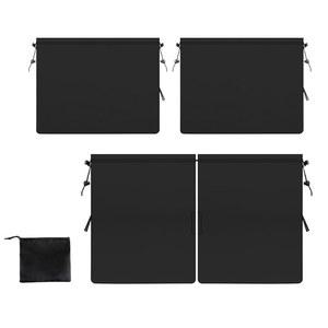 3PC 차량 프라이버시 커튼 - SUV/세단용 조절 가능한 디바이더가 장착된 95% 블랙아웃 선쉐이드 여행, 캠핑을 위한 쉐이드