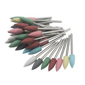 [미국배송] 루오케 35개 6MM 원뿔 모양 고무 연마 비트 3/32인치 샹크 실리콘 키트 보석 옥 금속 등을 위한 지점