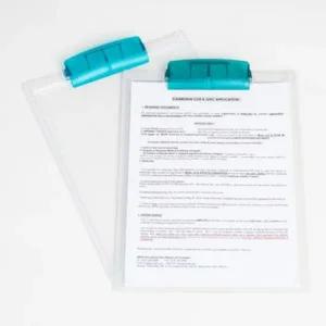 블루 N 투명 클립보드 서류철 결재판 시스맥스 페이퍼 펜꽂이 문서 보관 받침