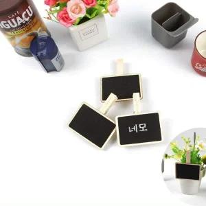 네모 블랙보드 상점 가격 집게형 팻말 메모 클립 1P