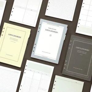 6공 제본 A5 내지 만년 스케줄 세트 저니