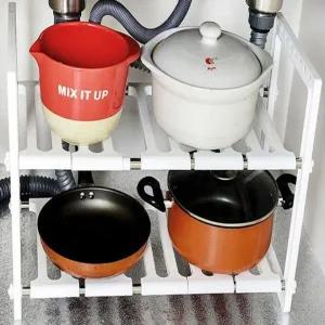 [골드스마일]주방 싱크대 하부장 수납 정리 선반 언더 캐비닛 정리대