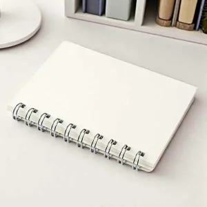 A6 투명 무지노트 세트 4p 80매 제본 업무 무지