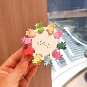 문구 꾸밈 소형 찝게 고정핀 10p세트 캐럿 나무집게