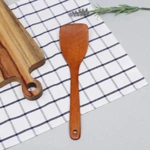 [콩심팥심]옻칠 나무 조리용 일자 뒤집기 주방도구