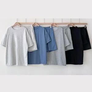 밴딩반바지 5부밴딩반바지세트 밴딩 오버핏셔츠