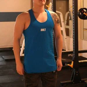 블루 운동복 나시티 복 어나이얼레이트 퍼스트