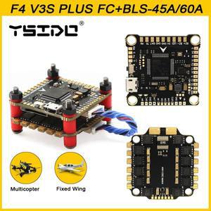 YSIDO 새로운 F4 V3S PLUS 비행 제어 FC 지원 BetaFlightINAV BLS-45A60A RC FPV 드론 쿼드콥터용 4in1 ESC