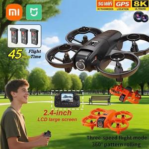 Xiaomi YL3 미니 드론 3 속도 모터 RC 2.4 인치 화면 HD 공중 전문 헬리콥터 광학 흐름 위치 방지