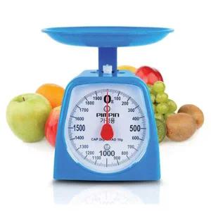 [콩심팥심]핀핀2000 기계식 아날로그 주방저울 2Kg 계량저울 10g단위측정 가정용