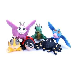 숲속배경 역할놀이 맑은 눈망울 곤충 인형세트 피규어 교육용모형 눈손협응력UP 리얼리티