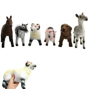 3살 말랑말랑 실물같은 동물인형 가축 6종 미니어처 리얼리티 조카선물 상상력개발 추천