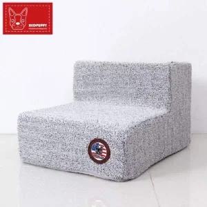 [콩심팥심]퓨터그레이 펫스텝 2단 레드퍼피 노르웨이 강아지쿠션