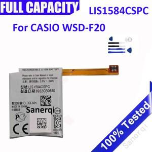 CASIO WSD-F20 스마트 워치 배터리 + 도구용 새 풀 LIS1584CSPC 500mAh