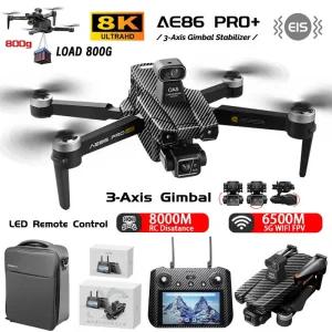 드론액세서리 AE86 프로 맥스 전문 드론 8km 카메라 미니 8K 항공 사진 장애물 회피 헬리콥터 쿼드콥터 RC